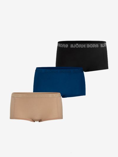Björn Borg Solid Cotton Minishorts 3-Pack