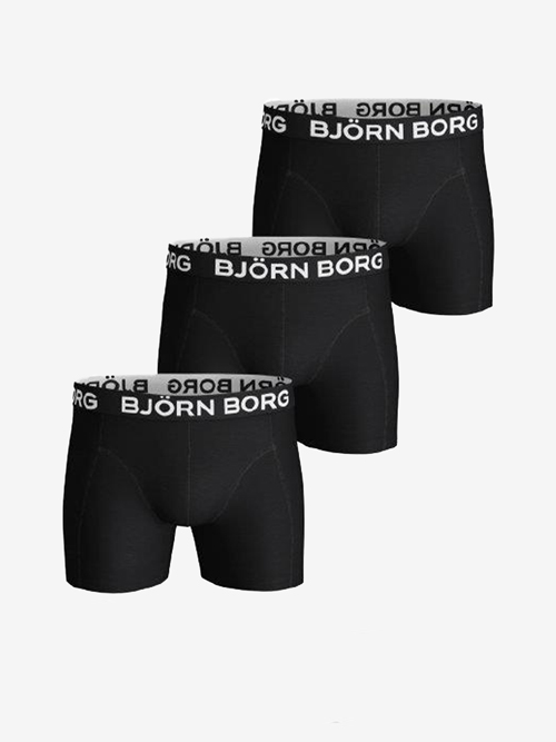 Björn Borg Solid Cotton Stretch Shorts 3-Pack